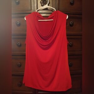 Worthington XL Red Cowl neck top